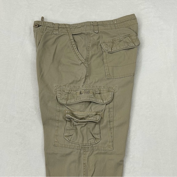 Vintage Union Bay Khaki Beige Hunting Fishing Outdoor Utility Cargo Pants Men 34 - Picture 2 of 12